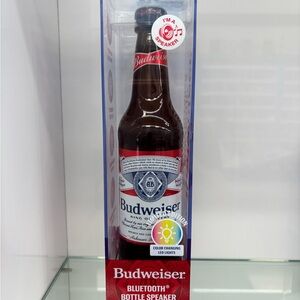 Budweiser Bottle Speaker in Red, White & Brown